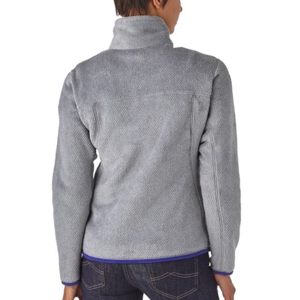 Patagonia Re-Tool Pullover Cozy Sweater Gray/Harvest Blue Small - Picture 4 of 7